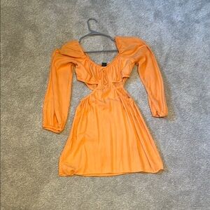 Orange Long Sleeve Dress